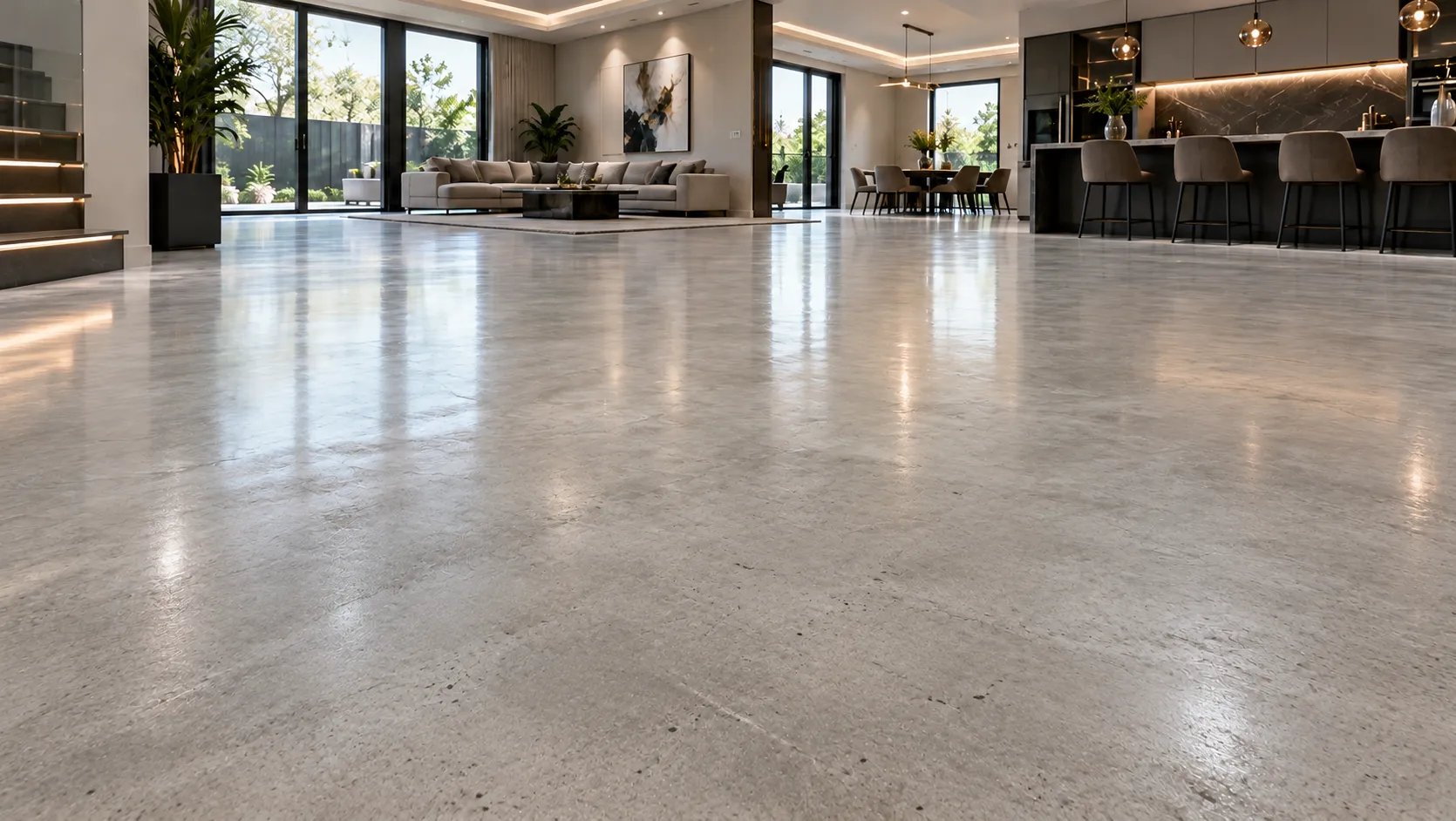 After resin stone installation