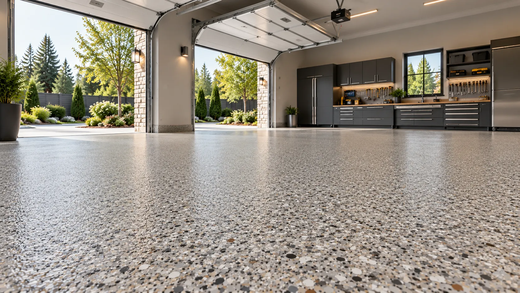 After resin stone installation